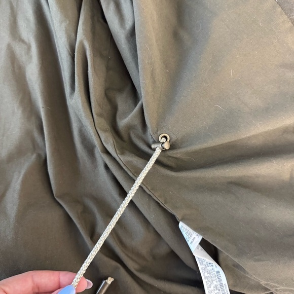 Zara Color-Changing Sequin Sleeve Parka Olive Green Utility Jacket Shiny Size S - Picture 11 of 15